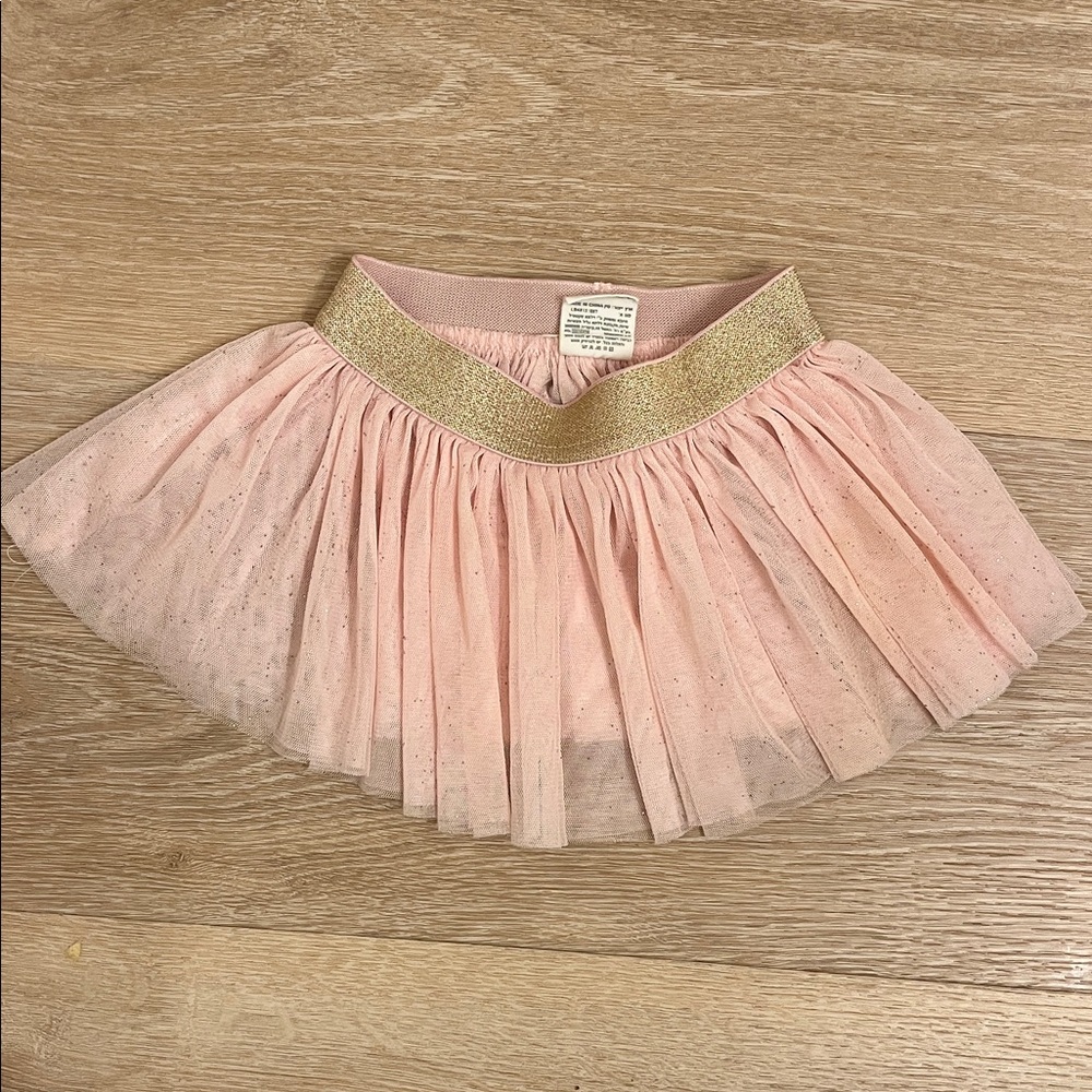 Disney Baby Pink Skirt with Gold Band